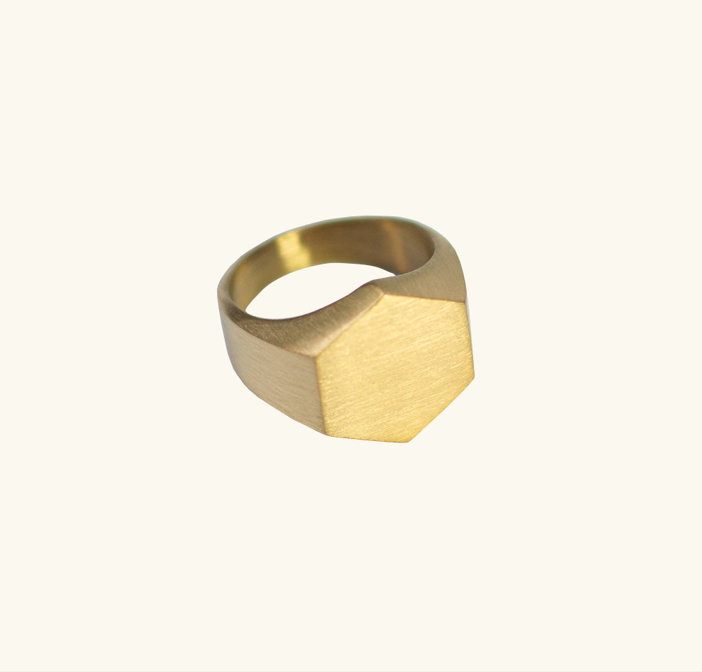 Saturn´s Hexagon Ring - Gold